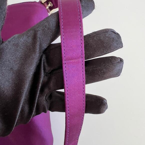 Vintage Fendi Purple Satin Baguette - Picture 7 of 9